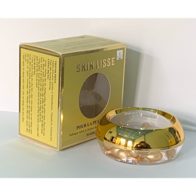 ￼Viên Serum Bôi da  Lisse SKIN - Hộp 20v- Dưỡng Ẩm,Dưỡng Trắng Da, Làm Mờ Các Vết Thâm Nám, Hãn Chế Qúa Trình Lão Hóa