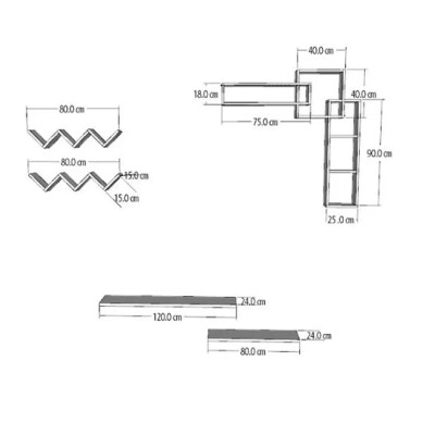 Kệ Tivi Treo Tường Phòng Khách Hiện Đại Tundo CTBST68 KT 117x15x116 cm