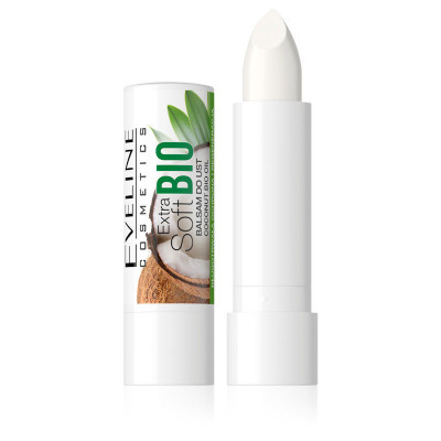 [ Mua 2 tặng 1 bông tăm ] Son dưỡng Eveline Extrasoft Bio dưỡng ẩm môi hương dừa 4g