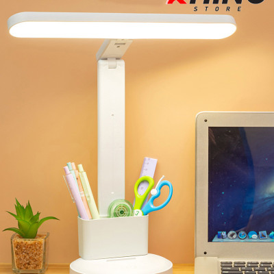 Đèn học LED 3 ánh sáng bảo vệ mắt chống cận cảm ứng Rhino L202, tích điện đa năng làm việc, để bàn học