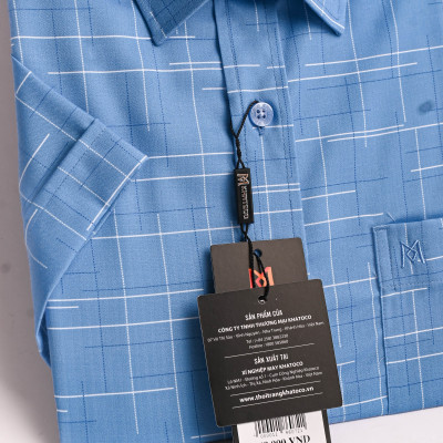 Áo sơ mi Khatoco nam tay ngắn Form tailor fit