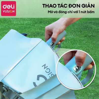 Ô Dù Che Mưa Đi Nắng Tự Động DELI 12 Nan Đơn/Đôi ĐK 106 cm Chống UV Nút Đóng/Mở Thông Minh Nhiều Màu
