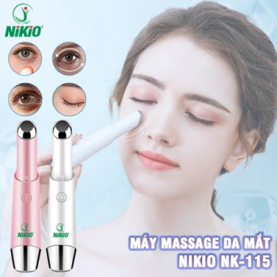 Bút Massage Mắt, Máy Mát Xa Môi Nhiệt Nóng Nikio NK-115 - Giảm Nếp Nhăn Và Thâm Quầng Mắt, Mỏi Mắt Hiệu Quả
