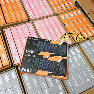 Bàn phím cơ Gaming DAREU EK87 WHITE (ICE-BLUE LED, Blue/ Brown/ Red D switch) - hàng chính hãng