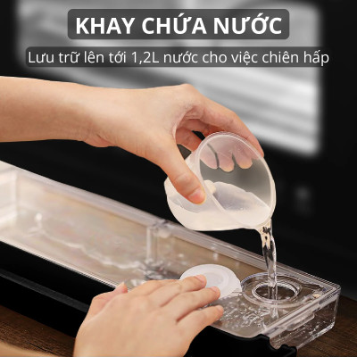 Nồi Chiên Hơi Nước Cao Cấp 10 Trong 1 Mishio MK318 - Hàng Chính Hãng