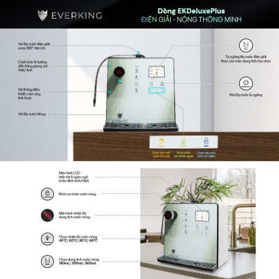 Máy Lọc Nước Điện Giải iON Kiềm EVERKING EKDeluxePlus-117 - Hàng Chính Hãng