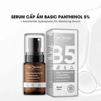 Tinh chất dưỡng ẩm DrCeutics Basic Panthenol 5% + Saccharide Hydrolysate 2% (30g) - Hàng chính hãng