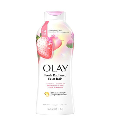 Sữa Tắm Olay White Strawberry & Mint Hương Dâu Trắng và Bạc Hà Tươi Mát 650ml