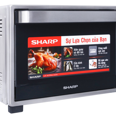 Lò nướng Sharp EO-A323RCSV-ST 32 lít , công suất 1500W - Nướng xiên quay - Hàng chính hãng