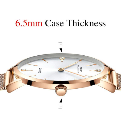 Đồng hồ thạch anh OLMECA 0839L  nữ Dây đeo bằng thép không gỉ Thời trang Đồng hồ đeo tay 3ATM đa chức năng