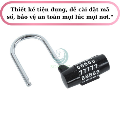 [VIDEO]- Ổ khóa số 5 số đổi mật mã, khóa hành lý, khóa cửa, tủ- CHỌN CỠ- Ổ khóa 5 số hình chữ U, khóa vali, khóa xe không cần dùng chìa- GIAO MÀU NGẪU NHIÊN