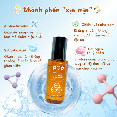 DermaRX Spot Duo Serum POP – Serum ngừa mụn, sáng da mờ thâm cho bạn luôn rạng rỡ