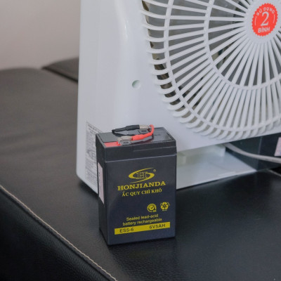 Combo 2 Bình ắc quy khô Honjianda 6V-5Ah thay thế cho quạt sạc đèn sạc - Hàng Chính Hãng