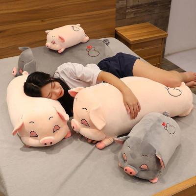 Gấu bông heo lười mắt hí, lợn buồn ngủ đáng yêu siêu hot (40cm--->100cm) vải miniso 4 chiều cao cấp mềm êm – Gối ôm heo hồng buồn ngủ, lợn mắt sụp cute