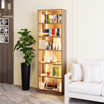 [Happy Home Furniture] CATY, kệ sách 6 tầng tích hợp đèn LED, 60cm x 28cm x 189cm (DxRxC), KSA_002_LED