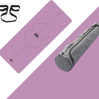 Thảm Yoga Cao Su Định Tuyến PU (Tặng kèm Túi đựng Thảm Và Dây Buộc Thảm)
