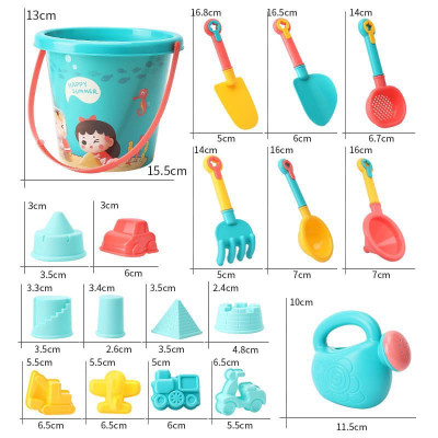 Đồ Chơi Xúc Cát Cho Bé, Bộ Đồ Chơi 14 - 18 Chi Tiết, Chất Liệu Nhựa An Toàn, Đồ Chơi Đi Biển Cho Bé - Hàng Nhập Khẩu