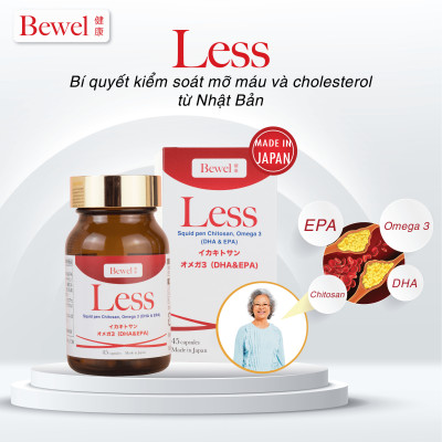Thực phẩm chức năng hỗ trợ kiểm soát mỡ máu, cholesterol BEWEL LESS