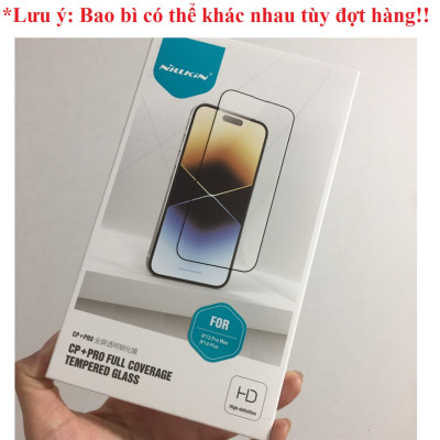 [ 13ProMax; 14Plus ] Cường lực full màn hình viền đen 0.3mm cho iP 6.7inches  Nillkin Amazing CP+PRO _ Hàng chính hãng