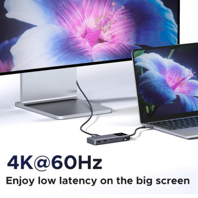 Hub chuyển đổi  USB-C 6 in 1 Groovy Robot Uno Ugreen 35998 ra USB-C, USB-A 3.2, HDMI 4K@60Hz, Sạc PD 100W - Hàng chính hãng