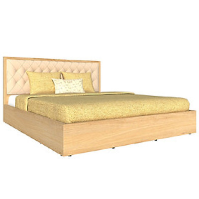 Giường ngủ cao cấp Tundo màu vàng sồi 180cm x 200cm