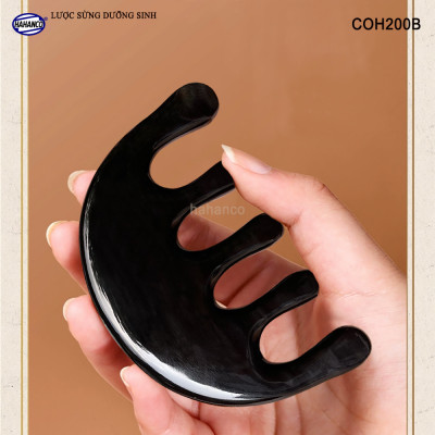Lược Sừng Dưỡng Sinh 5 Răng - Mát Xa Da Đầu Đả Thông Kinh Lạc Chuyên Dùng Cho Spa - COH200B