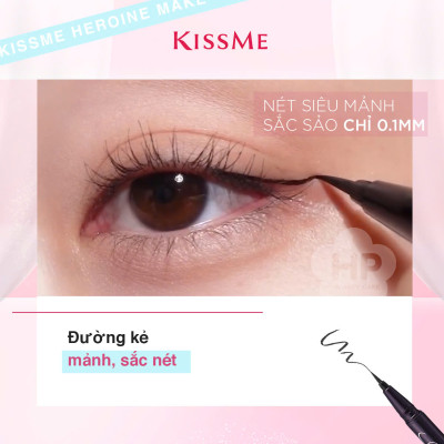 Bút Kẻ Mắt Nước Siêu Chống Trôi Nét Siêu Sắc Mãnh Kissme Heroine Make Smooth Liquid Eyeliner Super Keep (Màu Đen)