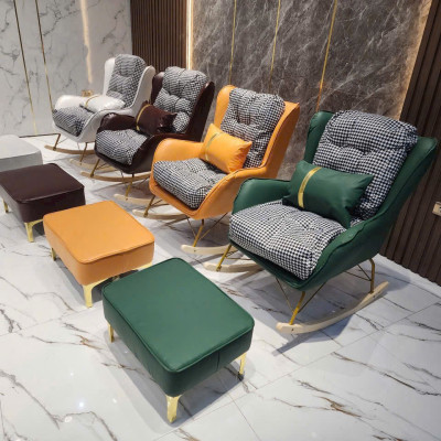 Ghế sofa bập bênh kèm đôn thư giãn tại nhà GH01