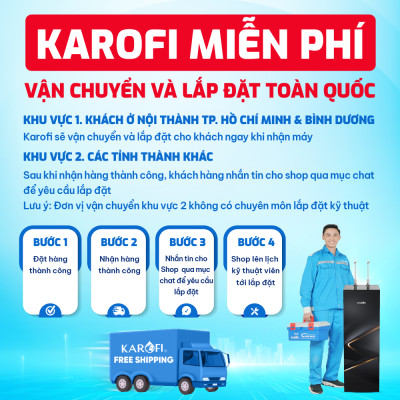 Máy lọc nước RO 10 lõi Karofi Livotec 606 - Hàng chính hãng
