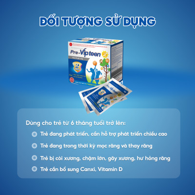 [MUA 1 TẶNG 1] Pre-Vipteen 2 Giúp Tăng Chiều Cao,Tăng Sức Đề Kháng Cho Trẻ Từ 6 Tháng Tuổi  HSD T5/2026