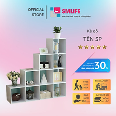 Tủ để sách gỗ công nghiệp nhỏ gọn SMLIFE Brill