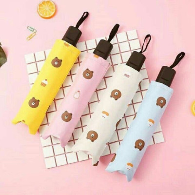 Ô dù   che nắng , đi mưa , họa tiết hình  gấu xinh xắn   dễ thương  ,  gấp gọn  , chống tia UV , có túi đựng tiện lợi ,  dễ dàng mang theo mọi nơi 