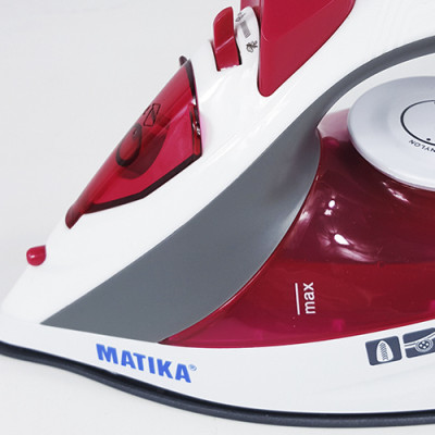 Bàn là, bản ủi hơi nước Matika 2916 , công suất 1600W, màu ngẫu nhiên-hàng chính hãng