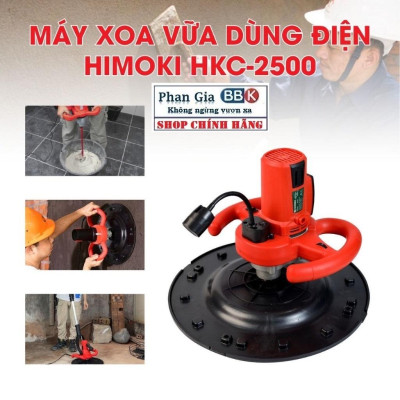 Máy Xoa Vữa Trát Tường Cầm Tay Cao Cấp HIMOKI - Công Suất Lớn 2500W, Xoa Phẳng Mọi Bề Mặt (Bảo hành 6 tháng)