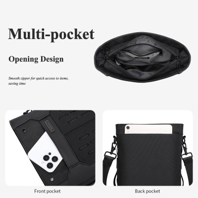 Túi Đeo Ngang OZUKO Thời Trang Nam Chống Thấm Nước Ngoài Trời Nhẹ Du Lịch Túi Đeo Vai Nhiều Lớp