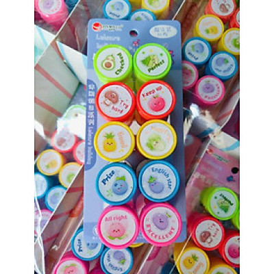 Vỉ 10 đồ chơi in hình mặt cười cho bé