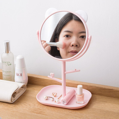 Gương Trang Điểm [CUTE01] Tai Mèo Xoay 360 độ | Có Móc Treo Phụ Kiện - Hàng chính hãng 