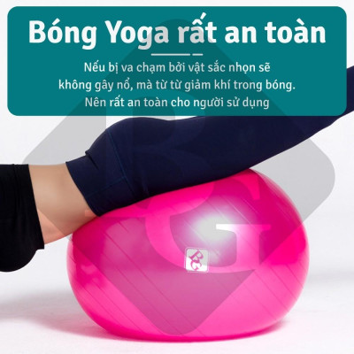 [KHÔNG KÈM BƠM] Bóng Tập Yoga 55cm-Bóng Tập Thể Hình- Hàng Cao Cấp Chính Hãng  (hàng nhập khẩu)