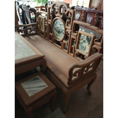 Bộ Bàn Ghế Guột Móc Mỏ Khảm Đá Gỗ Gụ