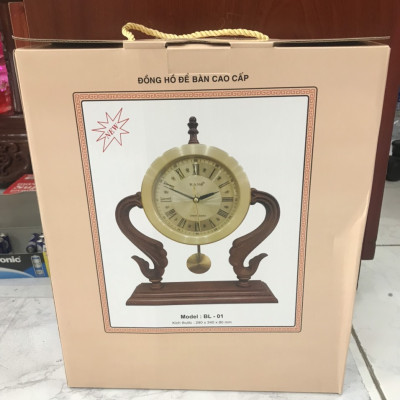 Đồng hồ để bàn quả lắc gỗ cao cấp BL-01(LM)