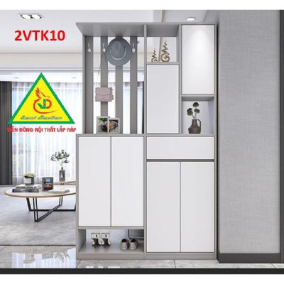 Tủ kệ trang trí kiêm vách ngăn phòng khách , nhà bếp 2VTK10 - Nội thất lắp ráp Viendong Adv