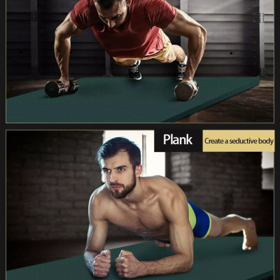 Thảm tập gym, thể hình, thể dục tại nhà, chống trơn trượt, độ bám ma sát cao + túi đựng dễ dàng di chuyển + dây buộc thảm chuyên dụng - giao màu ngẫu nhiên - thảm dày 2 lớp - Chính hãng dododios