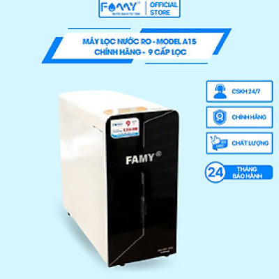 Máy Lọc Nước 9 Cấp Lọc Cao Cấp Famy A15 - Hàng Chính Hãng - Để Gầm Tủ Bếp - Để Bàn