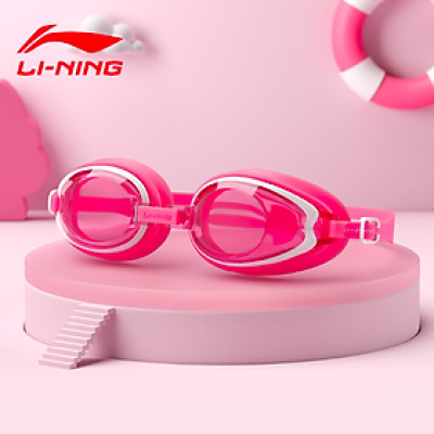 Kính bơi trẻ em LI-NING chống tia UV chống sương mù - Hồng - Hàng chính hãng
