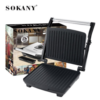 Máy kẹp nướng bánh mì SOKANY SK-202 ép bánh sandwich, rán trứng, nướng thịt CHỐNG DÍNH đa năng dễ dang vệ sinh - HÀNG CHÍNH HÃNG