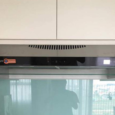 Máy hút mùi âm tủ inox phối kính cảm ứng 800mm KAFF KF-888I - Hàng Chính Hãng