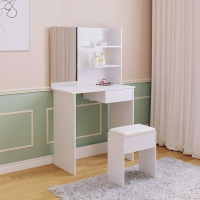 Bàn trang điểm đẹp hiện đại, bàn phấn gỗ công nghiệp cao cấp Ohaha - TĐ017 - Màu trắng