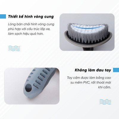 Chổi Cọ Rửa Vành Lốp Xe Ô Tô, Xe Máy | Chổi Cọ Rửa Bánh Xe Ô Tô Chuyên Dụng Chà Sạch Mọi Vết Bẩn Cứng Đầu Trên Vành, Lốp Xe