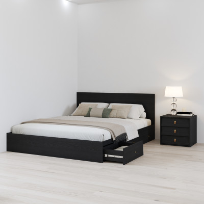 HAPPY FURNITURE , Giường 3 ngăn kéo - DALEY , GNG_266 GNG_267 GNG_268 GNG_269 , 205cm x 28cm DxRxC