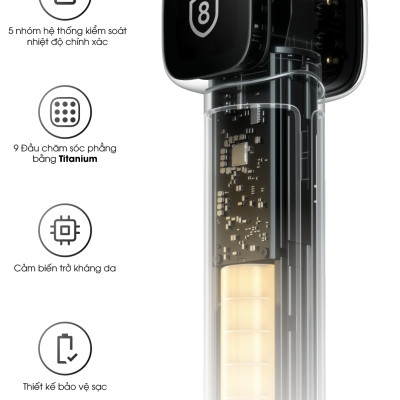 Máy làm đẹp da mặt Cao cấp Xiaomi NINETEEN - Công nghệ tần số vô tuyến RF Collagen Harmer chống lão hoá